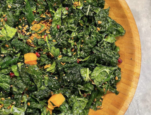 Kale and Butternut Squash “Cheesy” Sunflower Seed Salad / Warming Bowl