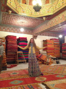 Colleen Selecting Rugs
